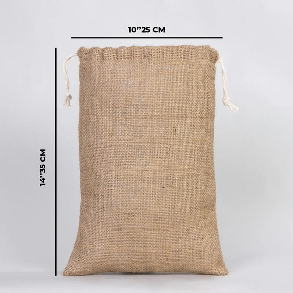 Burlap Drawstring Pouch – 10" × 14" (25 × 35 cm) – Eco - Friendly - Pamusan.com