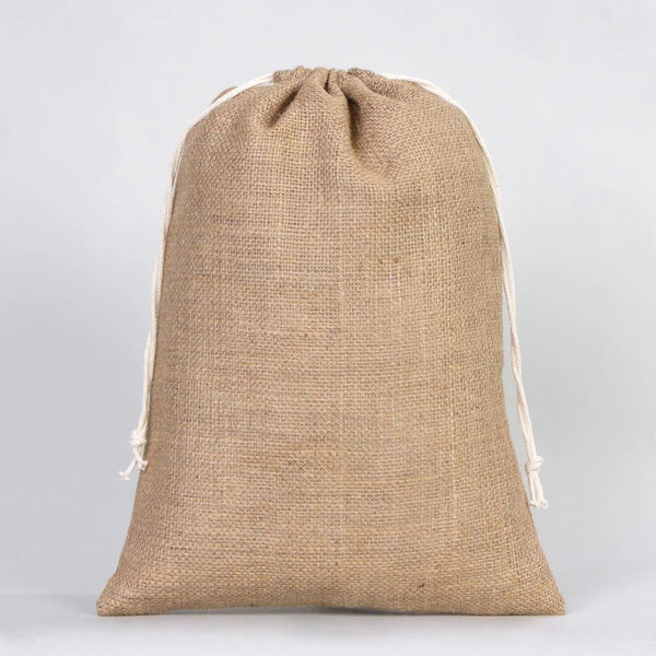 Burlap Drawstring Pouch – 12" × 16" (30 × 40 cm) – Eco - Friendly - Pamusan.com