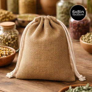 Burlap Drawstring Pouch – 6" × 8" (15 × 20 cm) Eco Friendly - Pamusan.com