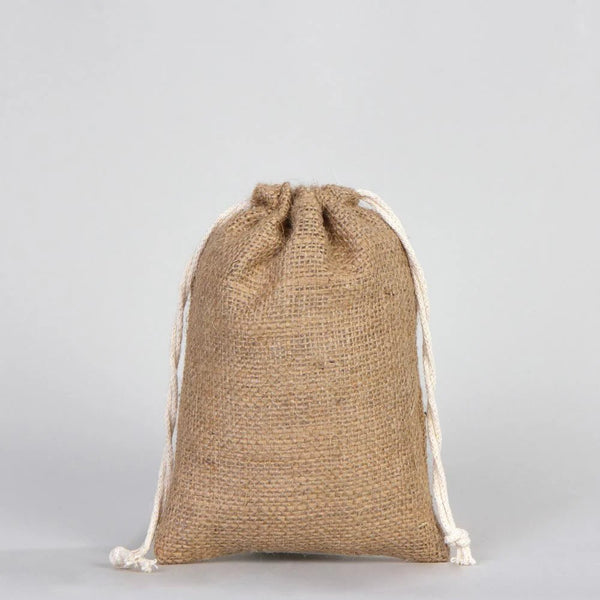 Burlap Drawstring Pouch – 6" × 8" (15 × 20 cm) Eco Friendly - Pamusan.com
