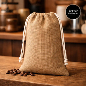 Burlap Drawstring Pouch – 8" × 12" (20 × 30 cm) – Eco - Friendly - Pamusan.com