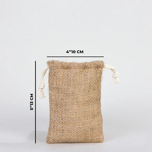Burlap Drawstring Pouch – Natural – 4" × 5" (10 x 13 cm) – 4 oz - Pamusan.com