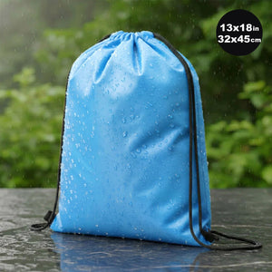 Waterproof drawstring backpack in Turquoise, Large 13×18 in (32×45 cm) - Pamusan.com