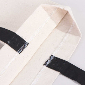 Canvas Beach Tote Bag with Black Handles – 19" × 16" × 4" (48 × 41 × 10 cm) – 10 oz Cotton - Pamusan.com