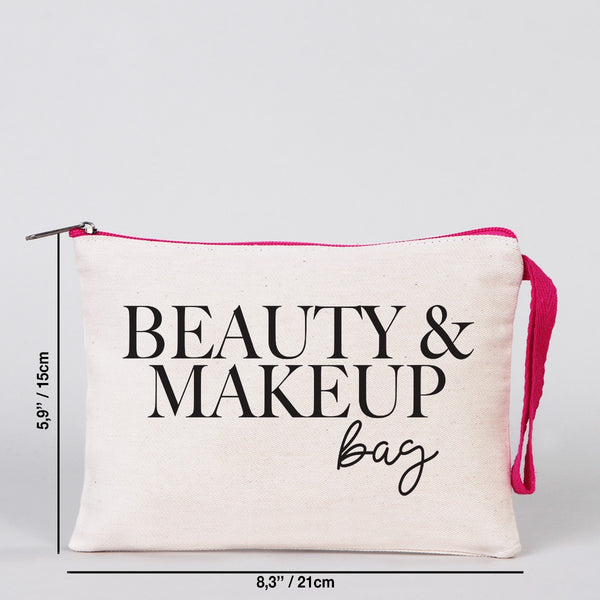 Clutch 8"W x 6"H (21 cm x 15 cm)  - Fuchsia Zippered (Customize)