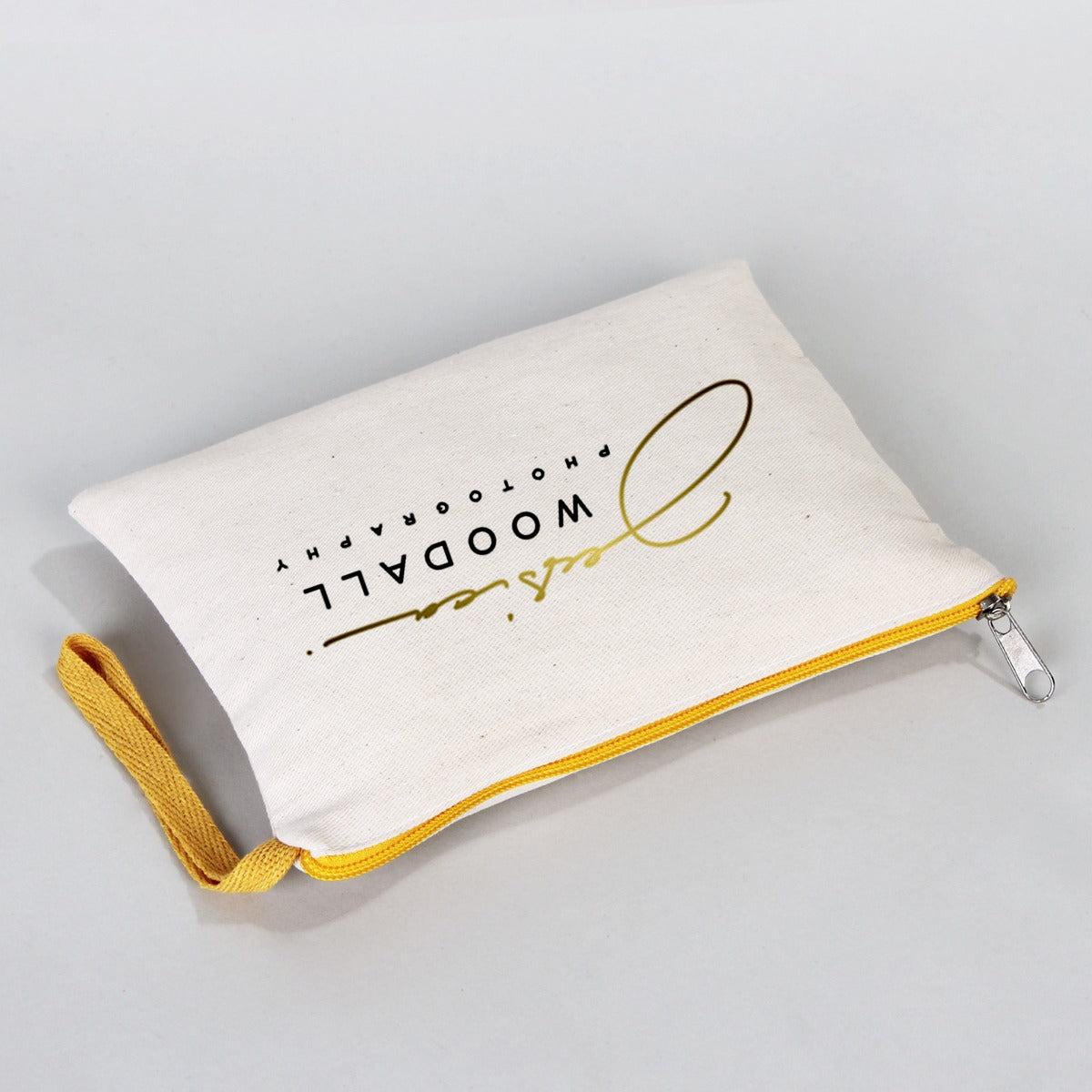 Clutch Bag -  8"W x 6"H (21 cm x 15 cm) - Yellow Zippered (Customize)