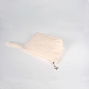 Canvas Clutch Pencil Case with Star Zipper Pull – Natural Cotton - Pamusan.com