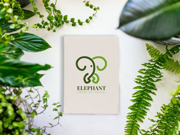 Canvas Cover Notebook 6"W x 8"H (15 cm x 20 cm) Text Logo or Photo Print 80 Blank Yellow Page Notepad Promotional Notebook - Pamusan.com