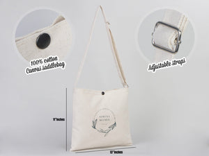 Canvas Messenger Bag – 11"W x 13"H Custom Crossbody Saddlebag - Pamusan.com