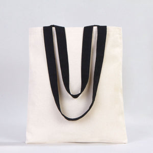 Canvas Purse with Black Handles - 14" x 16" (35x40 cm) - 10 oz - Pamusan.com