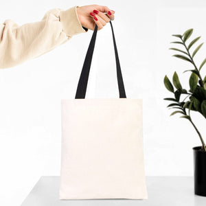 Canvas Purse with Black Handles - 14" x 16" (35x40 cm) - 10 oz - Pamusan.com