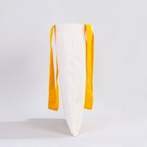Canvas Purse with Yellow Handles - 14" x 16" (35x40 cm) - 10 oz - Pamusan.com