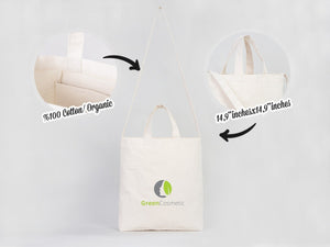 Canvas Tote Bag, 15W x 15H x 1.5D inches Wholesale Tote Bags With Your Logo, İmage, Text, Canvas Bag Print - Pamusan.com