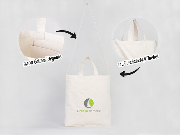 Canvas Tote Bag, 15W x 15H x 1.5D inches Wholesale Tote Bags With Your Logo, İmage, Text, Canvas Bag Print - Pamusan.com