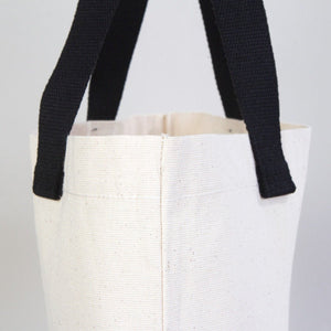 Canvas Tote Bag with Black Handles – 18"W x 14"H x 3"L Durable Reusable Cotton Bag - Pamusan.com
