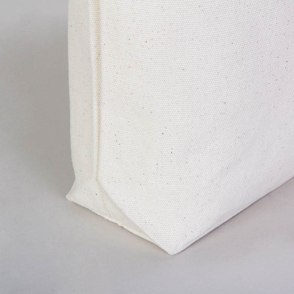 Canvas Tote Bag with Black Handles – 18"W x 14"H x 3"L Durable Reusable Cotton Bag - Pamusan.com