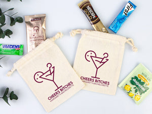 Cheers Bitches Hangover kit Bags, Survival, Recovery Kit Party Custom Name Print - Pamusan.com