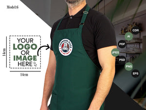 Chef Apron - Personalized Kitchen Apron for Women or Men - Custom Name Chef Apron - Logo Print Options - Pamusan.com