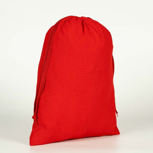 Christmas Drawstring Gift Bags Bulk – 12" × 16" (30 × 40 cm) Cotton Bags in Red, Black or Natural, 18 Holiday & New Year 2027 Designs - Pamusan.com