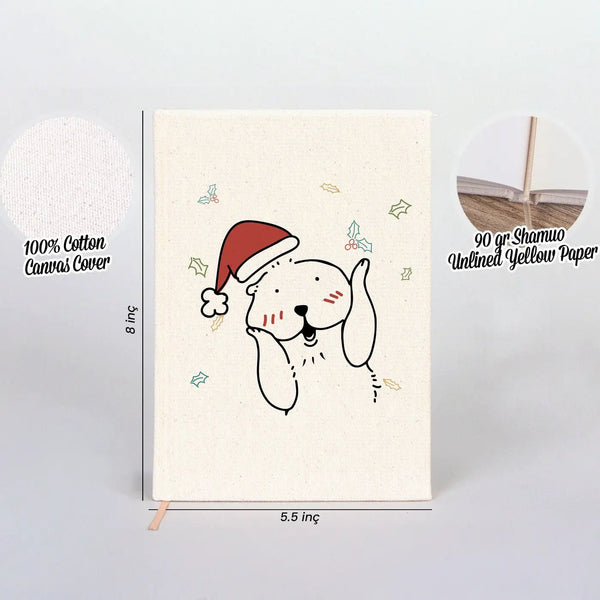 Christmas Sketchbook 6" × 8" (15 × 20 cm) – Personalized Noel Gift, Custom Christmas Notebook - Pamusan.com