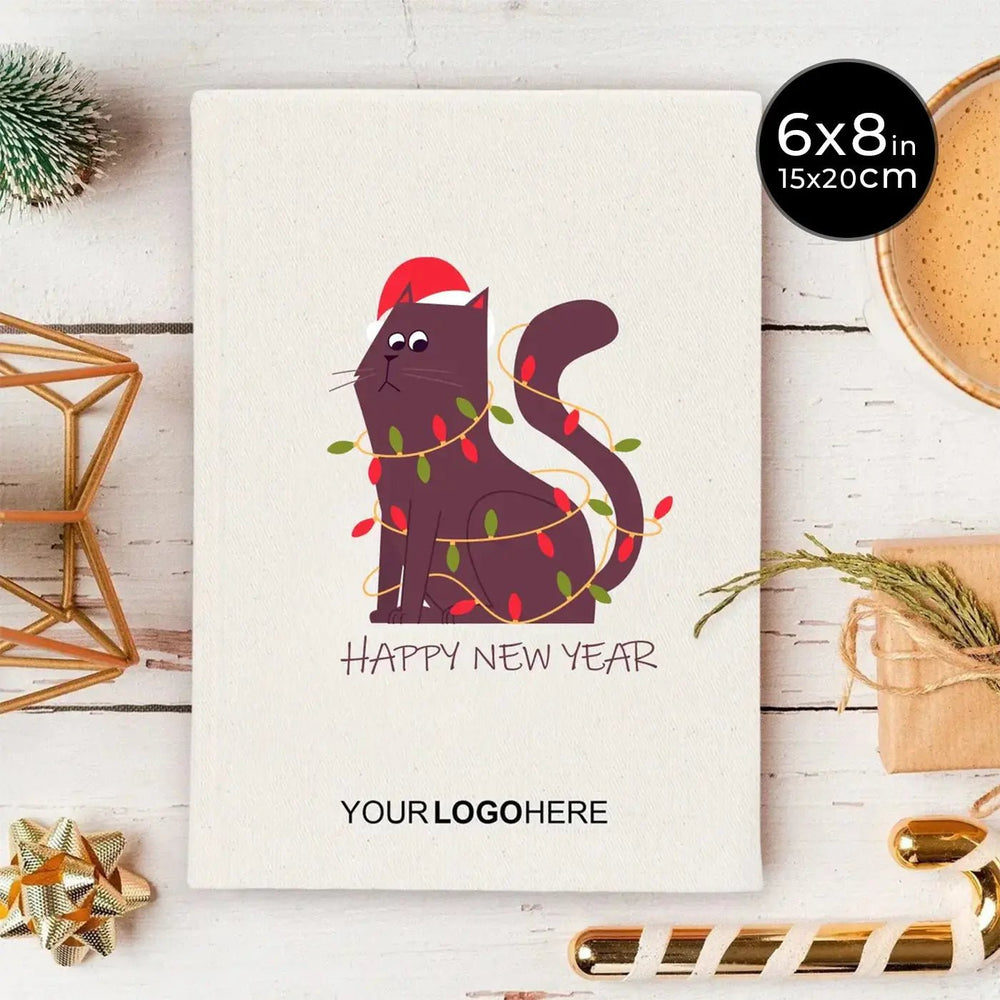 Christmas Sketchbook 6" × 8" (15 × 20 cm) – Personalized Noel Gift, Custom Christmas Notebook - Pamusan.com