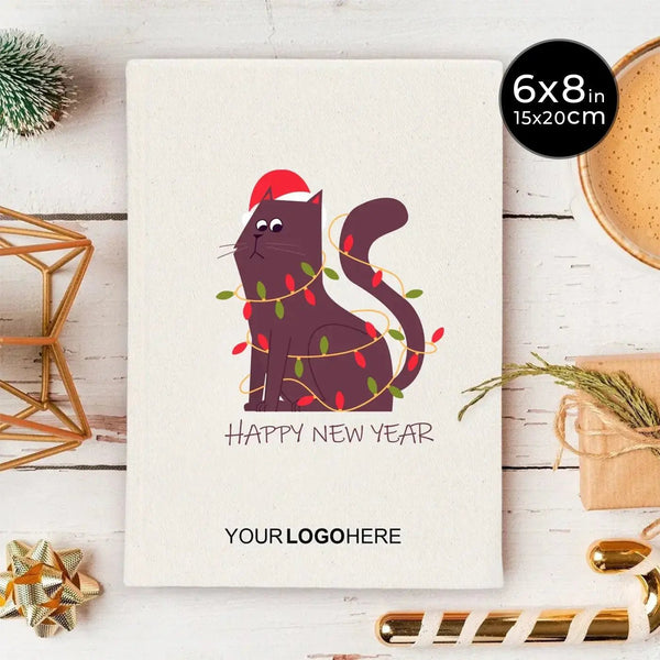 Christmas Sketchbook 6" × 8" (15 × 20 cm) – Personalized Noel Gift, Custom Christmas Notebook - Pamusan.com