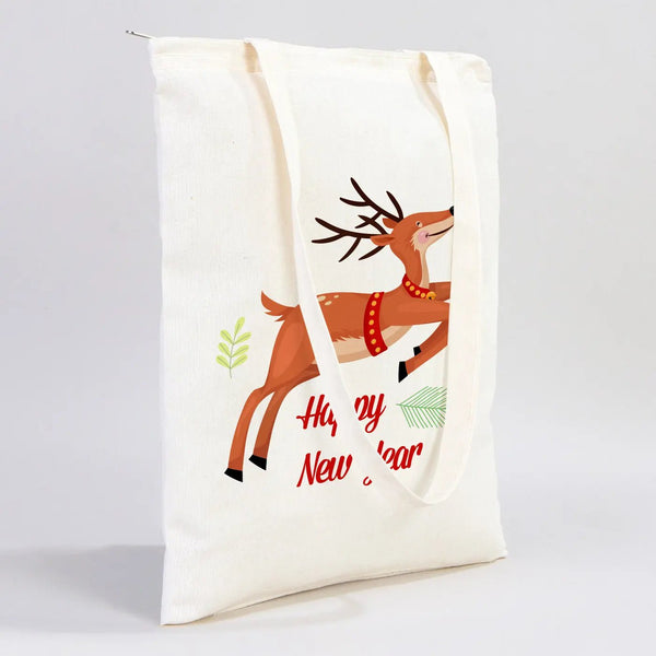 Christmas Zip Tote Bags – 14"x16" (35x40) Cotton Cloth Holiday Bags, Wholesale Options - Pamusan.com