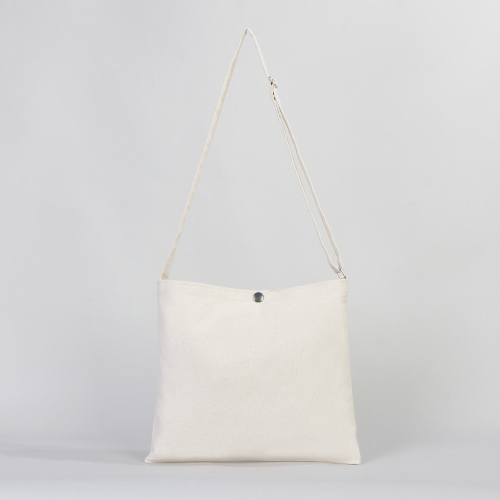 Canvas Messenger Bag – 11"W x 13"H Blank Crossbody Saddlebag