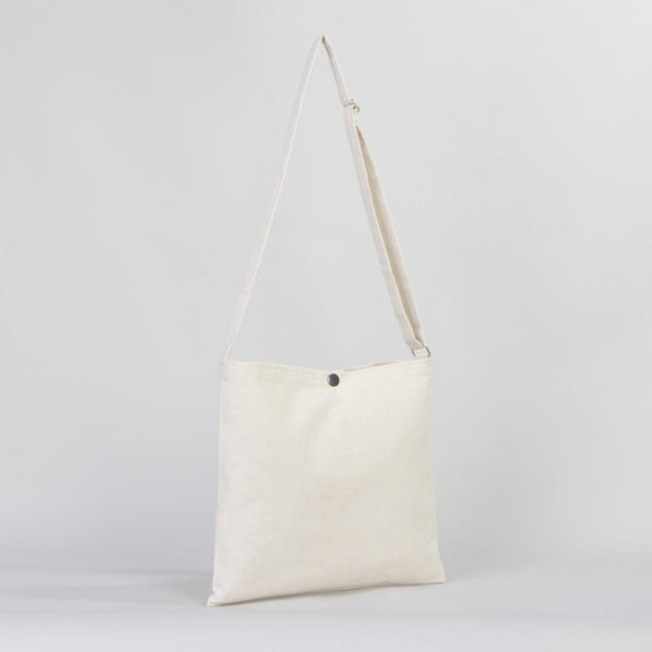 Canvas Messenger Bag – 11"W x 13"H Blank Crossbody Saddlebag