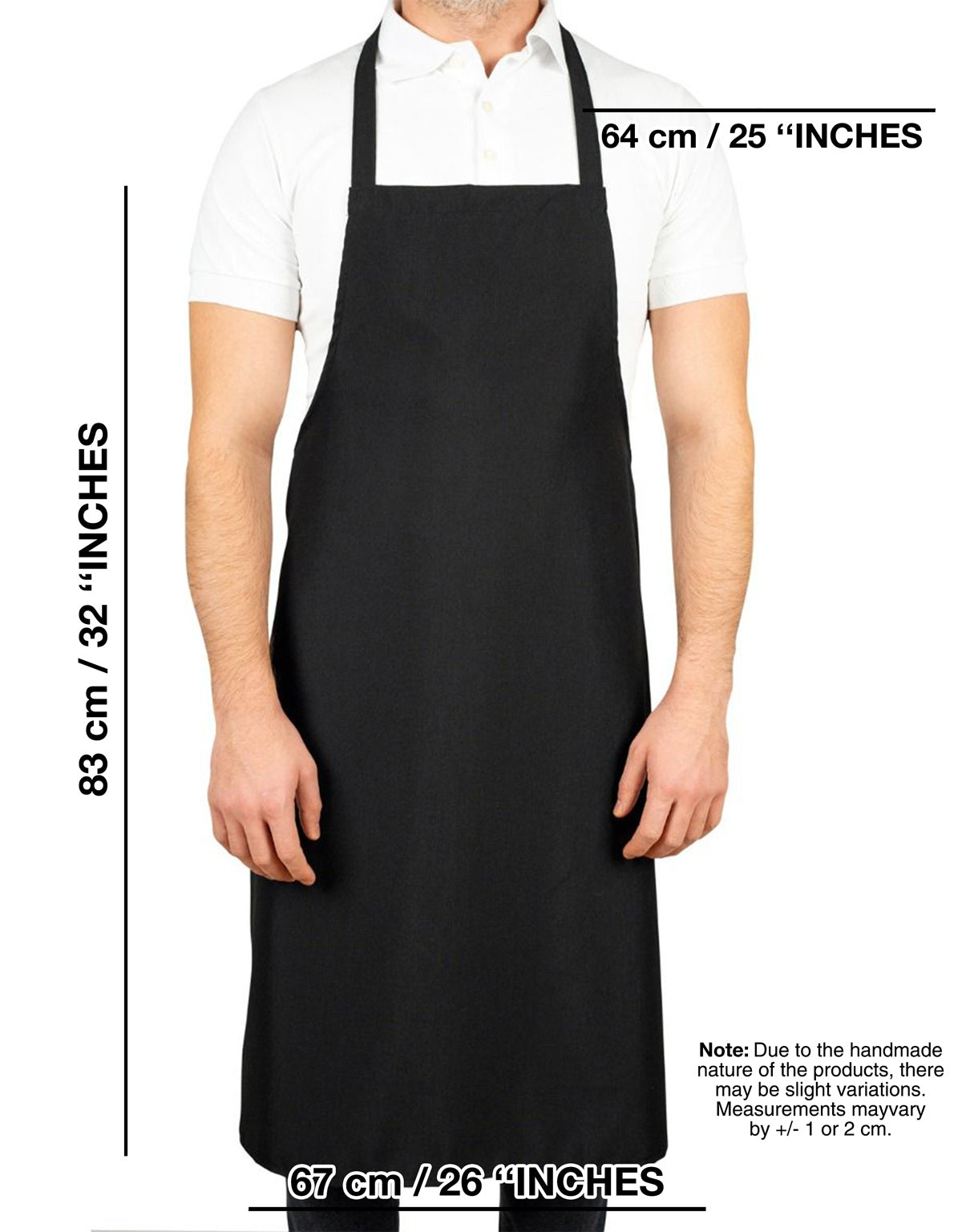 Kitchen Apron - Black Adjustable (Customizable)