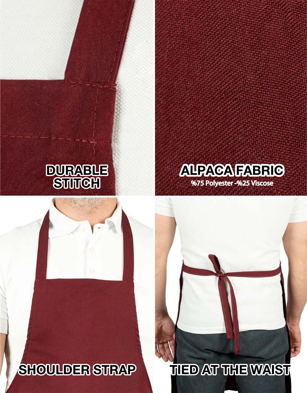 Kitchen Apron -   Bordeaux