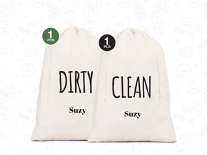 Clean and Dirty Underwear Travel Bags - Overnight Laundry Bag Set | Lingerie & Laundry Organizer - Pamusan.com