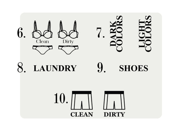Clean and Dirty Underwear Travel Bags - Overnight Laundry Bag Set | Lingerie & Laundry Organizer - Pamusan.com