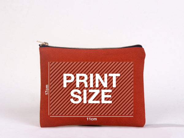 Personalized Clutch Bag – Custom Makeup & Bridesmaid Zip Pouch — print detail | Pamusan