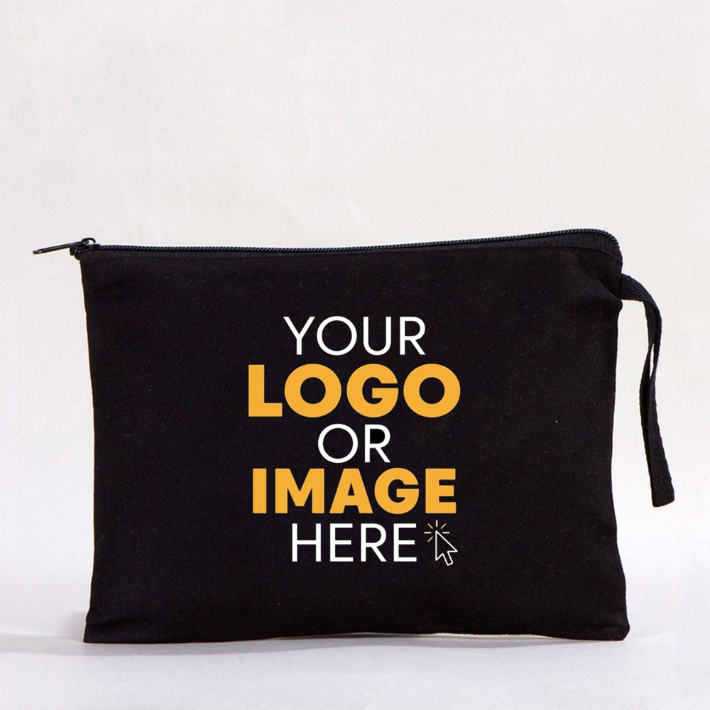 Clutch Bag - Black 8"W x 6"H - 21x15 cm (customized) - Pamusan.com