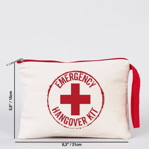 Clutch Bag Red 8"x6" – Red Zippered Cotton Cosmetic & Makeup Pouch (Customizable) - Pamusan.com