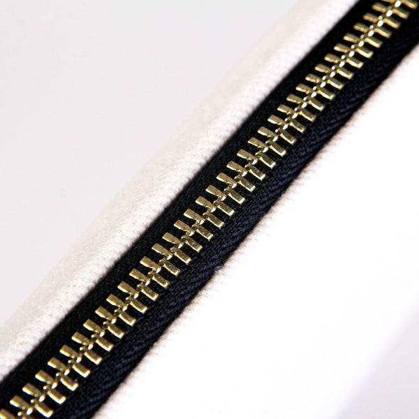 Clutch Bag White 8"x6" – Cotton Zipper Cosmetic & Makeup Pouch - Pamusan.com