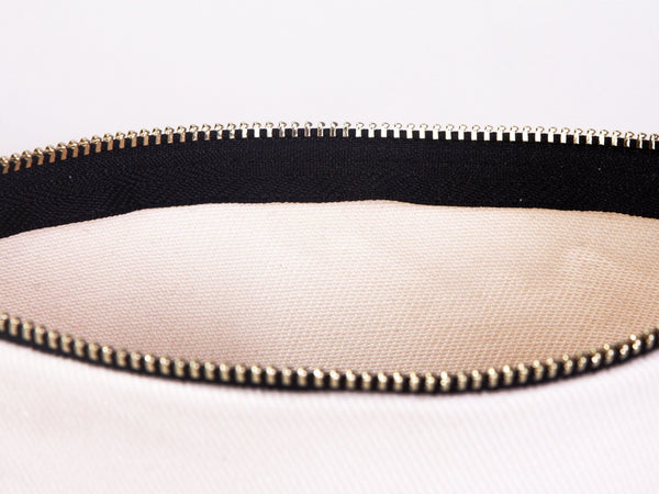 Clutch Bag White 8"x6" – Custom Logo Cotton Makeup & Personalized Cosmetic Pouch - Pamusan.com