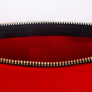Clutch Bag Red 8"x6" – Cotton Zipper Cosmetic & Makeup Pouch