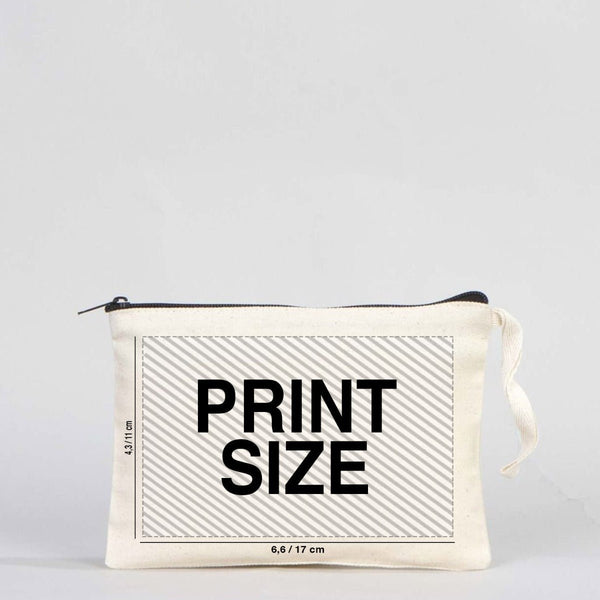 Clutch Unlined Bag - 8"W x 6"H - (Customize) Durable Cotton Pouch with Zipper - Pamusan.com