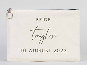 Clutch Wedding Gift - 12"W x 8"H Custom Cotton Big Clutch Bag - Wedding cotton clutch gift - Pamusan.com