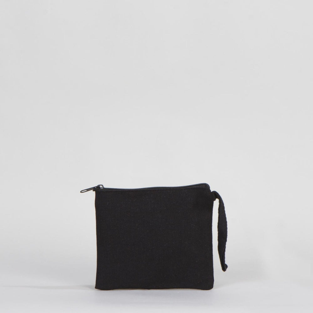 Black Gabardine Clutch Bag - 6" W x 5" H (15 cm x 13 cm)