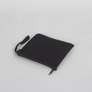Black Gabardine Clutch Bag - 6" W x 5" H (15 cm x 13 cm)