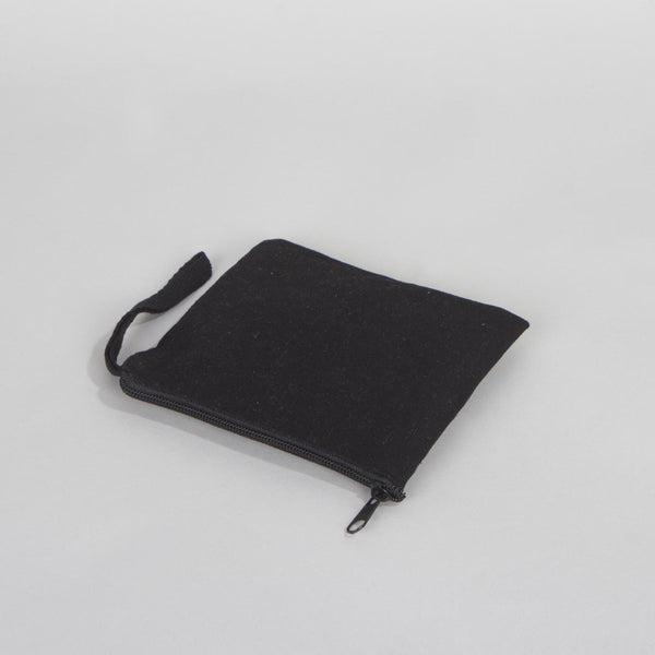 Black Gabardine Clutch Bag - 6" W x 5" H (15 cm x 13 cm)