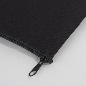 Black Gabardine Clutch Bag - 6" W x 5" H (15 cm x 13 cm)