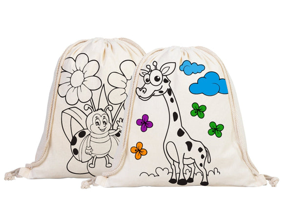 Coloring Animal Backpacks , 14"W x 16"H (35 cm x 40 cm) Kids Art Set - Pamusan.com