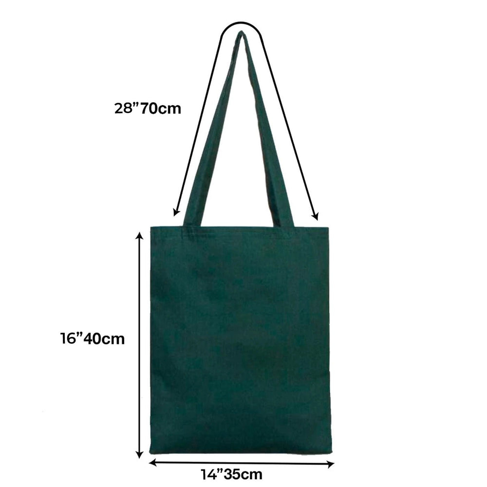 Cotton Bag - 14" x 16" (35 x 40 cm) Green - 6 oz - Pamusan.com
