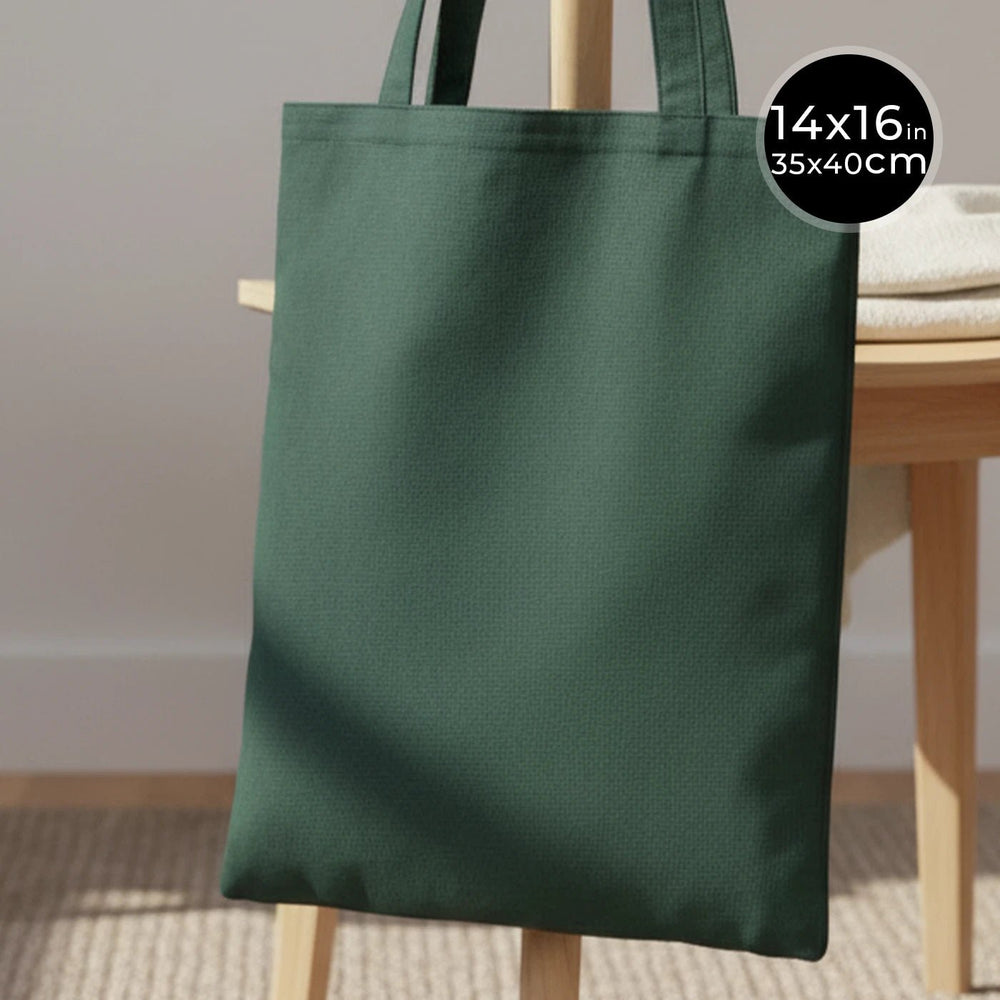 Cotton Bag - 14" x 16" (35 x 40 cm) Green - 6 oz - Pamusan.com