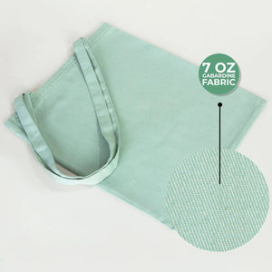 Cotton Bag - 14" x 16" (35 x 40 cm) Mint Green - 6 oz - Pamusan.com