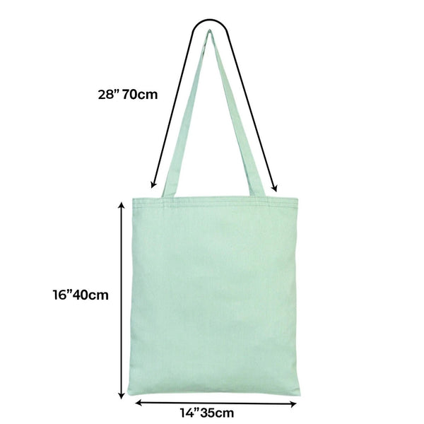 Cotton Bag - 14" x 16" (35 x 40 cm) Mint Green - 6 oz - Pamusan.com
